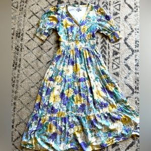 Polagram floral midi